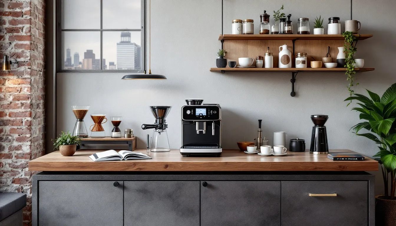 A collection of top coffee gear for men, including various coffee makers and accessories.